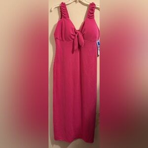 Elegant Pink Striped Dress New with Tags Size Large